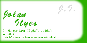 jolan ilyes business card